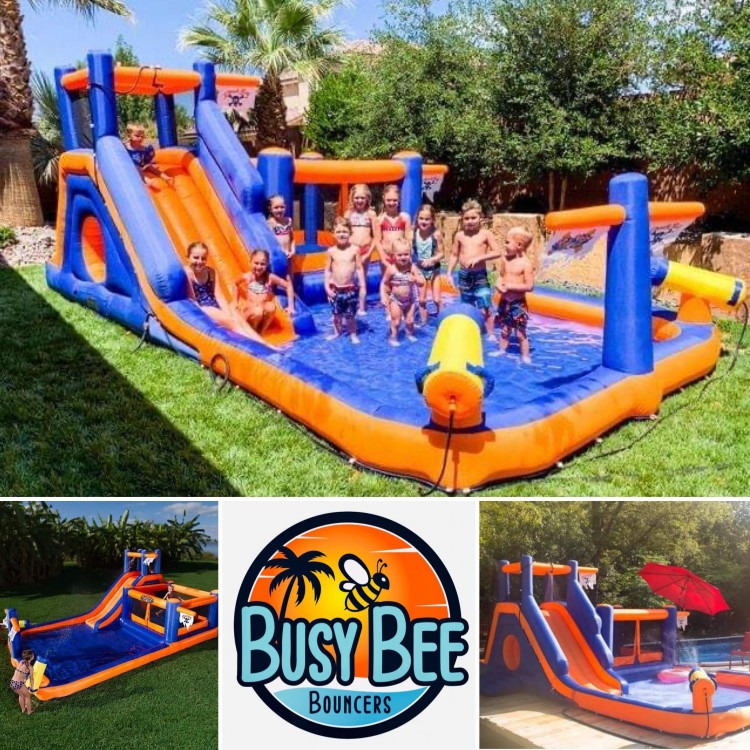 Pirate Blaster Kids Water Park Bounce House W/Slide